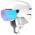 ATOMIC Savor Visor Stereo Skihelm mit Visier - White Heather - Größe M - Snowboard- & Ski-Helm mit Brille - 360° Fit System & Active Aircon Belüftungssystem - Holo Core für maximale Stoßdämpfung