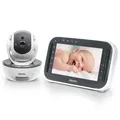 Alecto DVM200M - Babyphone mit Kamera und 4,3"-Farbdisplay, Weiß/Anthrazit