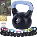 Body & Mind® Kettlebell Kugelhantel 2-20 kg - Workout Gewicht-Hantel für Kraft-Training - Profi Fitness Schwunghantel aus Kunststoff (c - 4 kg)