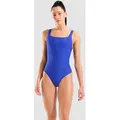 Badeanzug Damen Control Pro-Back Plus Einfarbig - Neon Blue - 40