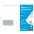 mayer-network Briefumschläge DIN lang (220x110 mm), mit Fenster, selbstklebend, 72 g/qm, 100 Stück