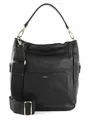 abro Leather Dalia Hobo Bag Raquel Small S Schultertasche Tasche Black / Gold