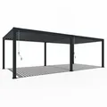 Weide Pergola Deluxe Plus Pavillon Terrassenüberdachung Aluminium 4 x 8 M anthrazit, BxTxH: 800x400x255 cm grau 800 cm x 255 cm x 400 cm