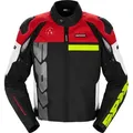 Spidi Progressive Tex, Textiljacke - Schwarz/Rot/Weiß/Neon-Gelb - M