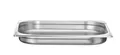 HENDI Gastronormbehälter, Temperaturbeständig von -40° bis 300°C, Heissluftöfen-Kühl- und Tiefkühlschränken-Chafing Dishes-Bain Marie, 3L, GN 2/3, 354x325x(H)40mm, Edelstahl