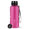 720°DGREE Trinkflasche 1,5l “uberBottle“ crystalClear +Sieb - BPA-Frei - Wasserflasche für Sport, Gym, Fitness, Outdoor, Wandern - Große Sportflasche aus Tritan - Leicht, Stoßfest, Wiederverwendbar