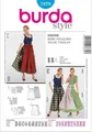 Burda style Schnittmuster #7870 Damen langes Dirndl mit Bluse und Schürze Gr. 38-56