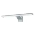 EGLO LED Wandlampe Pandella 2, Spiegelleuchte mit Bewegungsmelder, Wandleuchte aus Kunststoff, Badezimmer Lampe in Silber, Chrom, Weiß, IP44, L 40 cm