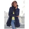 French Connection Outdoorjacke Saumschlitz mit Druckknöpfen auf der Rückseite blau XS (32/34)