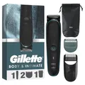 Gillette Body Und Intimate Trimmer Herren I5 für Körper und Intimbereich, Skinfirst Intimrasierer Mann mit Lebenslang Scharfen Klingen, Wasserdicht, Kabellos für Nass und Trockenanwendung