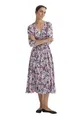 Mavi Damen Pinted Dress Kleid, Red Abstract Ikat Print, S