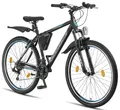 Licorne Bike Guide Premium Mountainbike in 20, 24, 26, 27.5 und 29 Zoll Fahrrad für Mädchen Jungen Herren und Damen (27.5 Zoll, Schwarz/Blau)