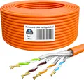50m Verlegekabel Netzwerkkabel CAT.7 AWG23 "ORANGE"