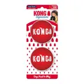 KONG Signature Ball für Hunde - Robustes Apportierspielzeug - 2er-Pack - Groß