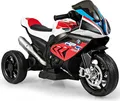 COSTWAY 6V BMW Elektro Motorrad mit Musik und Scheinwerfer, Dreirad Kindermotorrad bis 3km/h, Elektromotorrad mit 2 Stützrädern, geeignet für Kinder ab 3 Jahre alt (Rot)