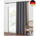 PONY DANCE Türvorhang Blickdicht Gardine Grau - 1 Stücke H 210 x B 132 cm V