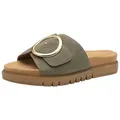 Tamaris WIDE FIT MultiAdjustable, comfortFit aus Leder Pantolette MultiAdjustable grün|weiß 41 EU