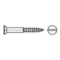 DIN 97 Senkkopf-Holzschraube 6x100 Messing blank Schlitz, 100 Stück