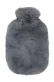 Fashy 67381 29 WÄRMFLASCHE MIT HOCHWERTIGEM FLAUSCHBEZUG 2,0L, extra soft, grau