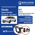 Für SKODA Superb Kombi III Typ 3V5 2015-2024 AHK starr +7pol spez E-Satz TOP