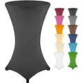 Gräfenstayn Stehtischhusse Stretchbezug Stehtisch Hussen, Elegante Stehtischhusse für Bistrotische schwarz 70 cm x 120 cm