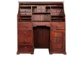Massivmoebel24 Schreibtisch OXFORD (Sekretär Akazie 128x58x138 nougat lackiert OXFORD #516)