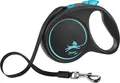 Flexi Retractable Line schwarz Designband blau
