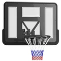 Basketballkorb mit Rückwand für Outdoor & Indoor Wandmontage Schwarz