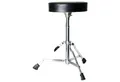 FAME Schlagzeughocker (D4000 Drumhocker Einstrebig Runde Sitzfläche Vinylbezug Höhenverstellbar 500-630mm Inklusive Spindel Verchromtes Finish Ideal für Schlagzeuganfänger, Hardware, Drumhocker), Drumhocker, Einstrebig, Höhenverstellbar