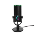 JBL Quantum Stream Studio – USB-Mikrofon mit dreifachem Kondensator und vier Aufnahmemustern für Streaming, Aufnahmen und Gaming – Schwarz