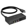 Scart auf HDMI Konverter RCA auf HDMI Konverter HDMI Switch 3 in 1 Video Adap...