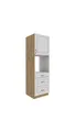Küchen-Preisbombe Hochschrank 60 cm Küche Stilo Weiss Küchenzeile Küchenblock Landhaus Backofen