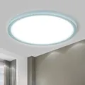 LQWELL® Deckenleuchte LED Deckenlampe, IP44 Wasserfest Badlampe Rund Flach 18W 6000K 1600LM Modern Schlicht Lampe Dünn für Wohnzimmer Badezimmer Schlafzimmer Küche Balkon Keller Büro, 220 * 24mm