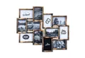 Levandeo® Bilderrahmen Collage, Bilderrahmen Kupfer 12 Fotos 10x15cm Fotogalerie Fotocollage Collage
