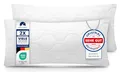 Gentle North Kopfkissen (40x80 cm groß) - 2er Set Kissen für Bett und als Dekokissen - Mit Reißverschluss für Füllung - Sofakissen - Zierkissen für Couch und Sofa - Ökotex - Waschbar bis 60° - Weiß