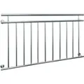 ECD Germany Französischer Balkon 156 x 90 cm mit 11 Füllstäben Glänzend