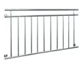 ECD Germany Französischer Balkon 90x156 cm mit 11 Füllstäben, Silber glänzend, aus Edelstahl, Balkongeländer Stabgeländer Balkonbrüstung Balkongitter Fenstergeländer Außen Fenstergitter Fensterschutz