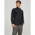 Jack & Jones Langarmhemd JPRBLAPARKER Slim Fit Hemd, atmungsaktiv, ideal für den Alltag Baumwolle, slim fit schwarz XXXL
