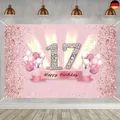 17. Geburtstag Banner 17 Geburtstag Deko Rosegold Party Dekoration Mädchen,