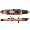 Galaxy Kayaks Supernova FX Orange Angelkajak mit Pedalantrieb Steuerung Sitz