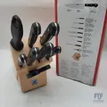 ZWILLING Twin Gourmet Messerblock, 9-teilig, Holzblock, Messerset, Wetzstab und