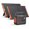 Jackery Powerstation 1000 v2 mit 2 * 100W Solarpanel, 1070Wh LiFePO4 Solargenerator, 1500W AC/100W USB-C Ausgang,1 Std. Schnellladung für Camping