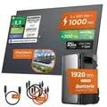Solarway® 1000Wp / 800W Balkonkraftwerk mit 1,9kWh Speicher komplett Steckdose - 1,9 kWh EcoFlow Stream Max - Solaranlage Komplettset - 500W bifaz...