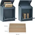 Briefkasten Paketbox Wandbriefkasten Postkasten Grau - Grau