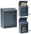 dazikemo Wandbriefkasten Briefkasten Paketbox Grau