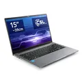 Notebook CSL R'Evolve C15 v4 Windows 11 Home - Ultra-Slim Laptop, 15,6 Zoll Display FHD 1920x1080 IPS, Intel N100 CPU 4x3400 MHz Turbotakt, 1000 GB M.2 SSD, 16 GB DDR4-RAM, USB 3.2, BT 5.1, AC WLAN