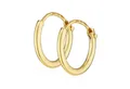 NKlaus Paar Creolen Paar Herren Creole Echt Gold 333er Ohrring Ohrschmuck Ohrhänger 11mm 3
