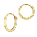 Paar (2Stück) Creolen 333 Gold Ohrringe Herren Männer Damen 11mm MF9