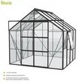 Vitavia Gewächshaus Jupiter 6700 BxTxH 257x258x248cm ESG Glas Alu schwarz