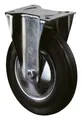 BS Rollen Bockrolle 160 mm mit Rollenlager Stahlblech verzinkt mit Gummirad - L410.B55.161